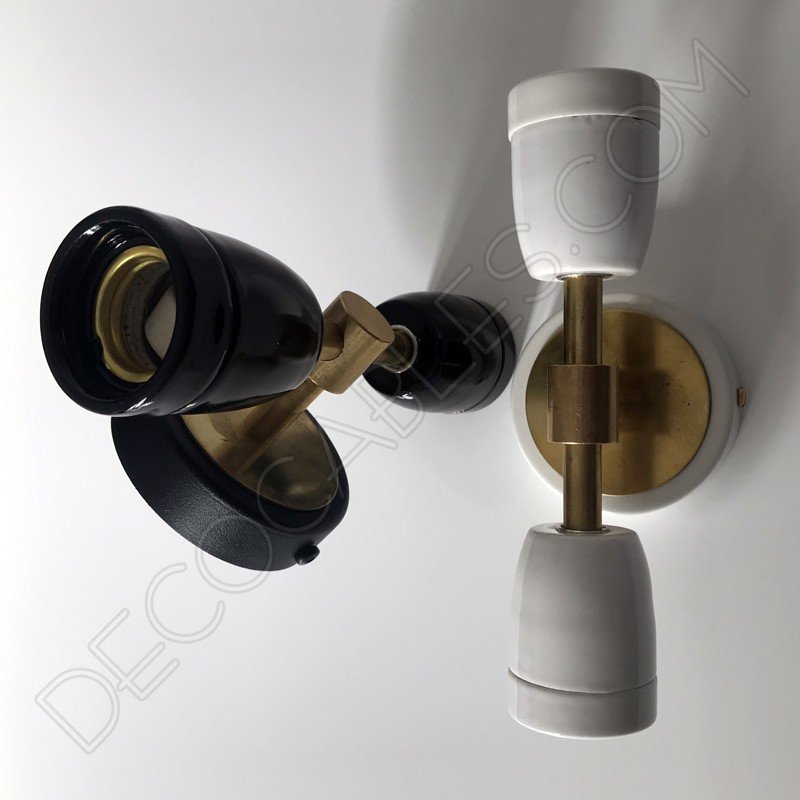 Lámpara aplique retro cerámica y latón Lámpara aplique retro cerámica y latón