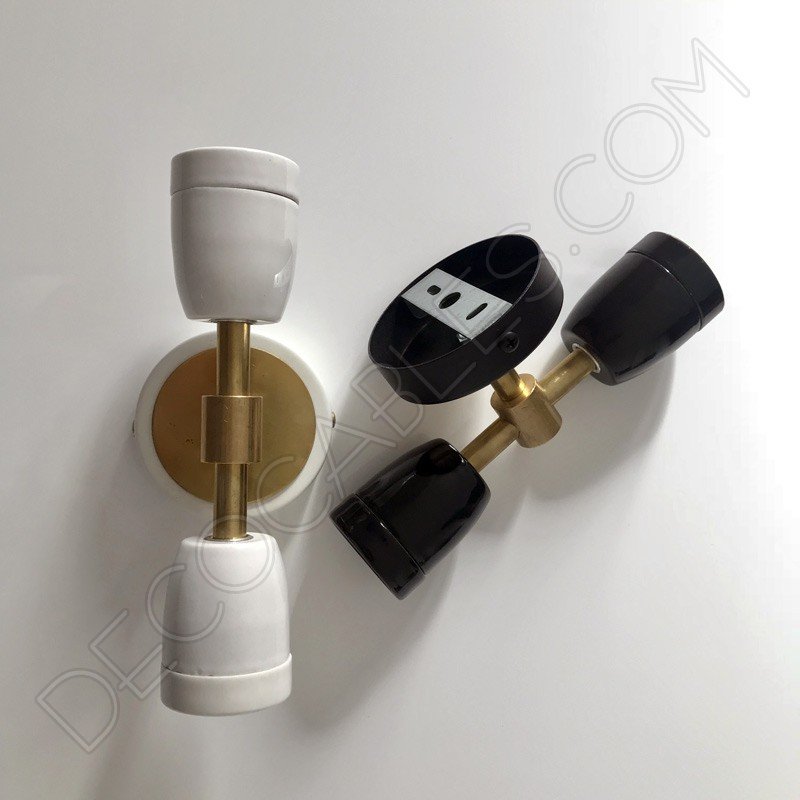 Lámpara aplique retro cerámica y latón Lámpara aplique retro cerámica y latón