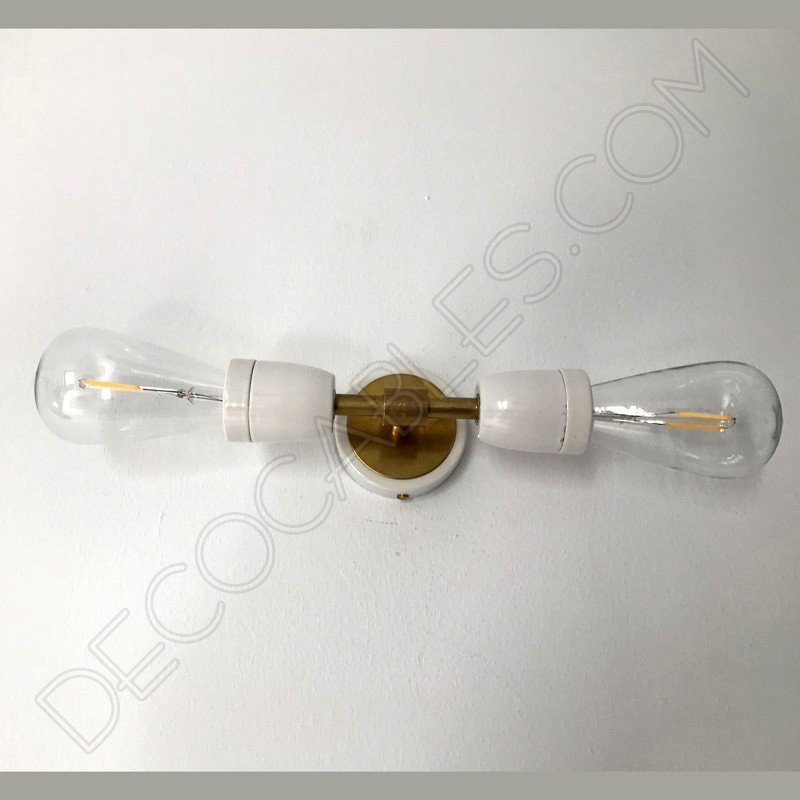 Lámpara aplique retro cerámica y latón Lámpara aplique retro cerámica y latón