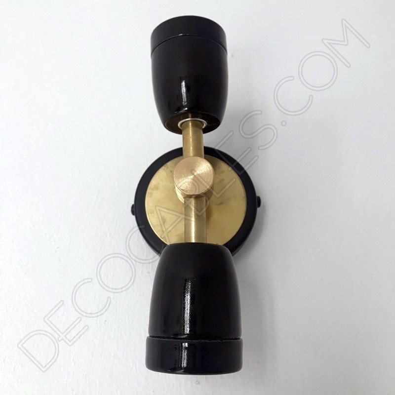 Lámpara aplique retro cerámica y latón Lámpara aplique retro cerámica y latón