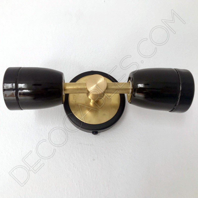 Lámpara aplique retro cerámica y latón Lámpara aplique retro cerámica y latón