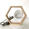 Lámpara de madera hexágono