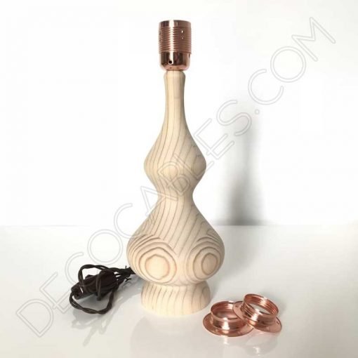 Lámpara de sobremesa en madera modelo pináculo