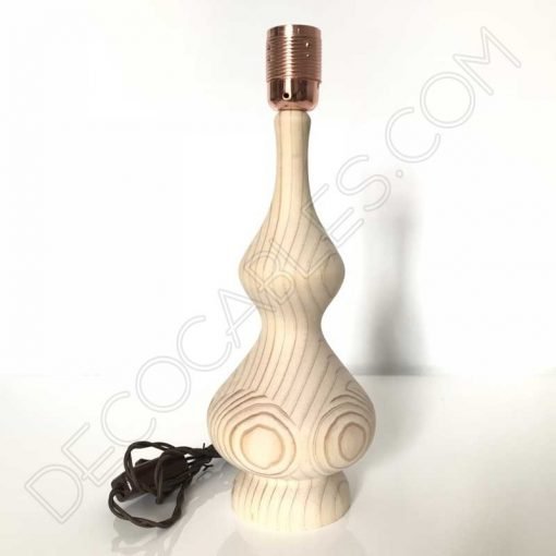 Lámpara de sobremesa en madera modelo pináculo