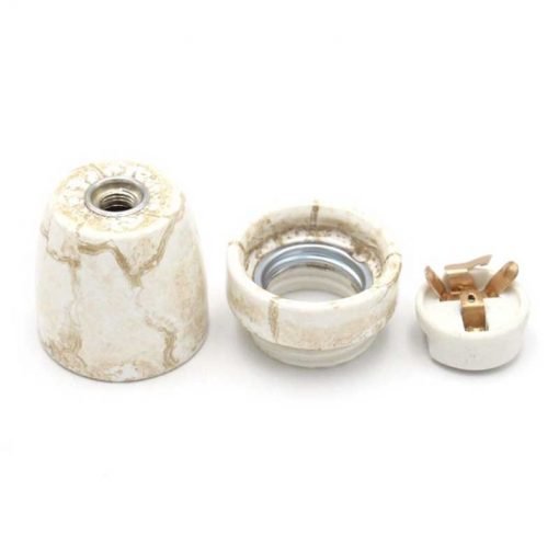 Portalámparas cerámico imitación Mármol 4 Portalámparas cerámica imitación mármol