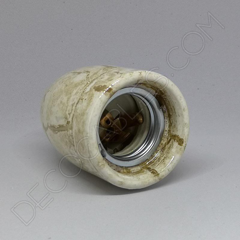 Portalámparas cerámico imitación mármol casquillo E27 Portalámparas cerámico imitación mármol casquillo E27