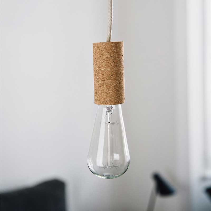 Portalámparas de corcho Portalámparas de corcho