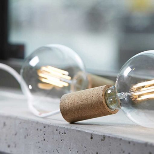 Portalámparas de corcho