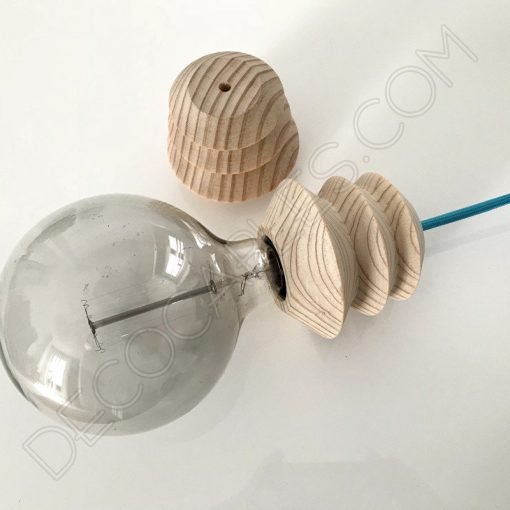 Cubre portalámparas de madera modelo Pagoda 3 Portalámparas de madera modelo pagoda