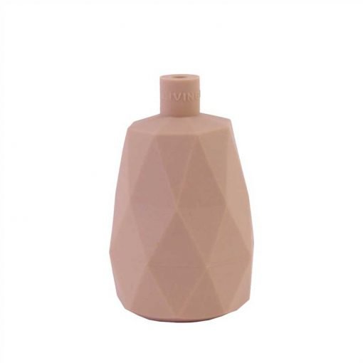 Portalámparas de silicona modelo facet geométrico nude