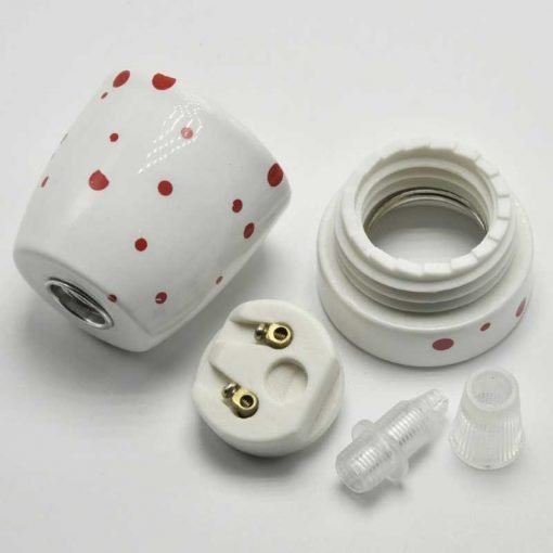 Portalámparas cerámico esmaltado lunares 4 Potalámparas cerámico esmaltado lunares