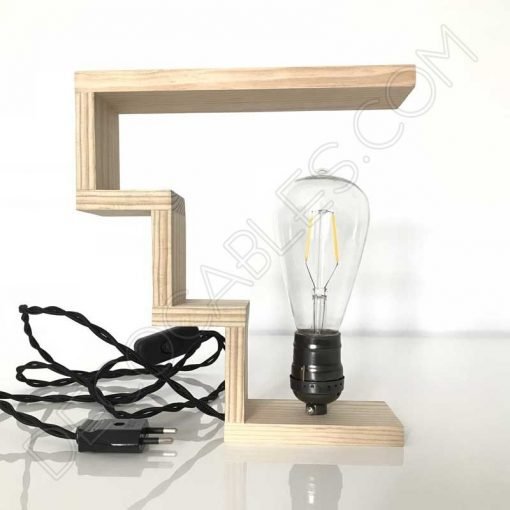 Lámpara de sobremesa de madera modelo escalier