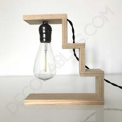 Lámpara de sobremesa de madera modelo escalier