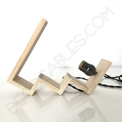 Lámpara de sobremesa de madera modelo escalier