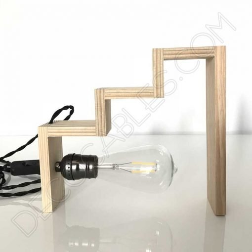 Lámpara de sobremesa de madera modelo escalier