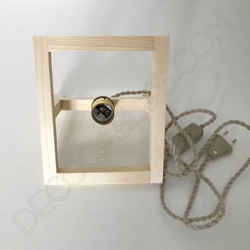 Lámpara de sobremesa de madera modelo marco de foto