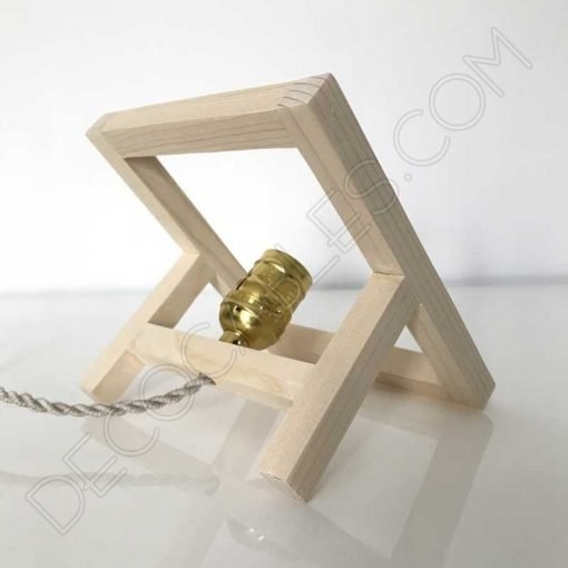 Lámpara de sobremesa de madera modelo marco de foto