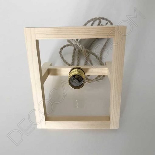 Lámpara de sobremesa de madera modelo marco de foto