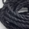 Cable de cuerda de cáñamo en color negro de 3 hilos 9 Cable de cuerda trenzada de 3 hilos negro