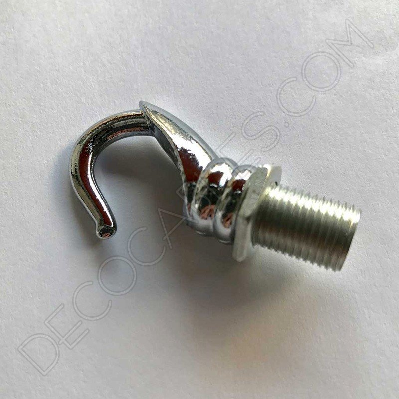 Gancho para cadena de lámparas cromado Gancho para cadena de lámparas cromado