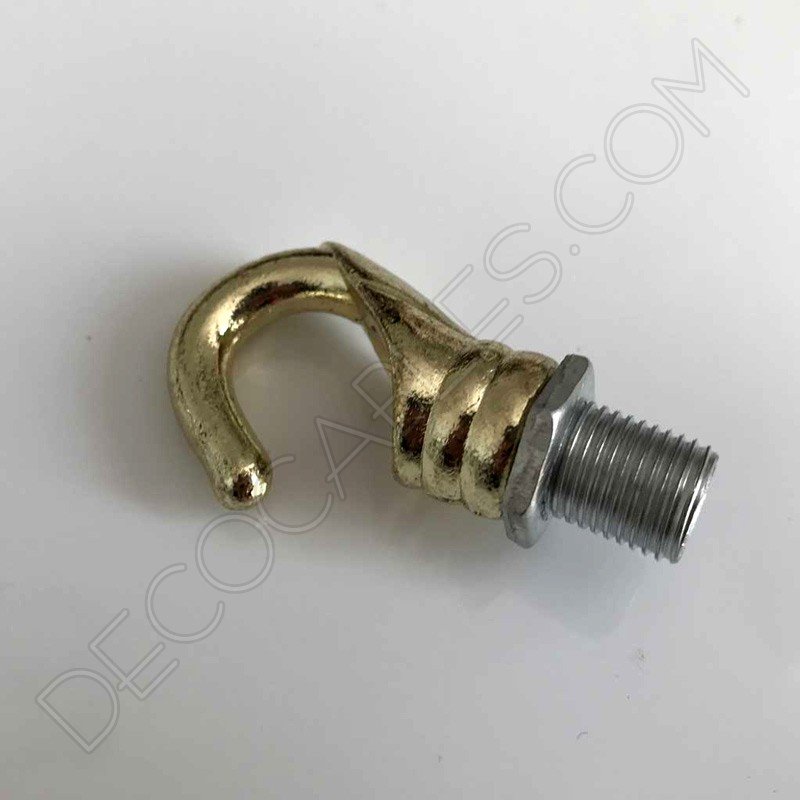 Gancho para cadena de lámparas dorado Gancho para cadena de lámparas dorado