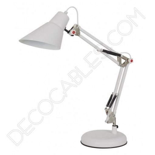 Lámpara flexo de escritorio articulado modelo lugo color blanco