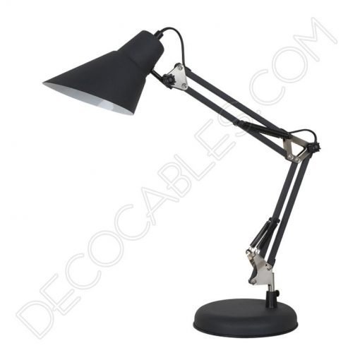 Lámpara flexo de escritorio articulado modelo lugo color negro