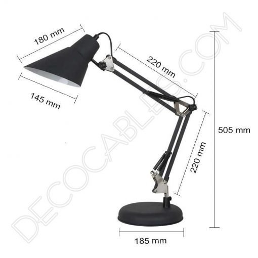 Lámpara flexo de escritorio articulado modelo lugo