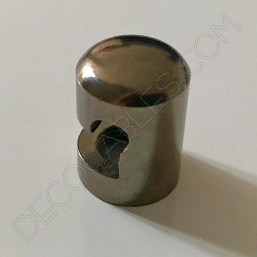 Gancho metálico para cable gris perla