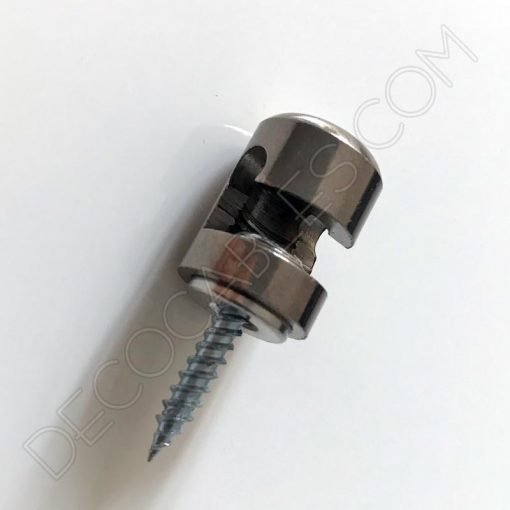 Gancho metálico para cable gris perla