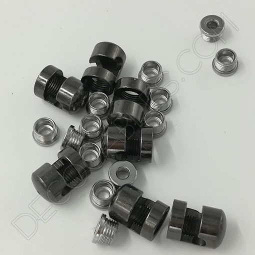 Gancho metálico para cable gris perla