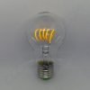 Bombilla led estándar transparente filamento espiral 4W luz cálida