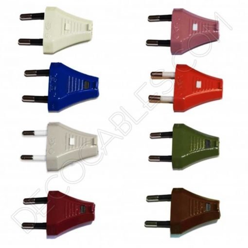 Clavija decorativa para cableado de lámparas varios colores