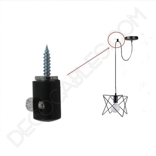 Sujeción metálica de techo para cable con presacables 2