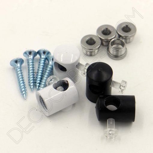 Sujeción metálica para cable con presa cables