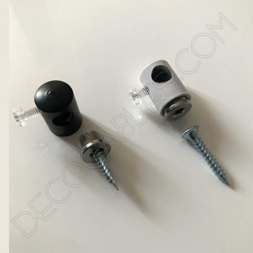 Sujeción metálica para cable con presa cables