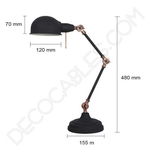 Lámpara flexo de escritorio Vintage articula