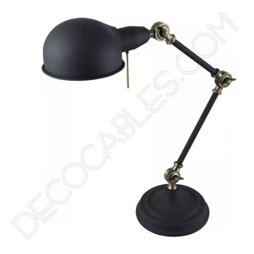 Lámpara flexo de escritorio Vintage articula negra