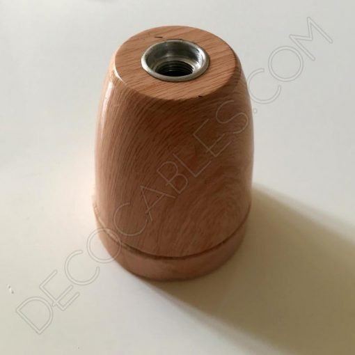 Portalámparas cerámica imitación madera