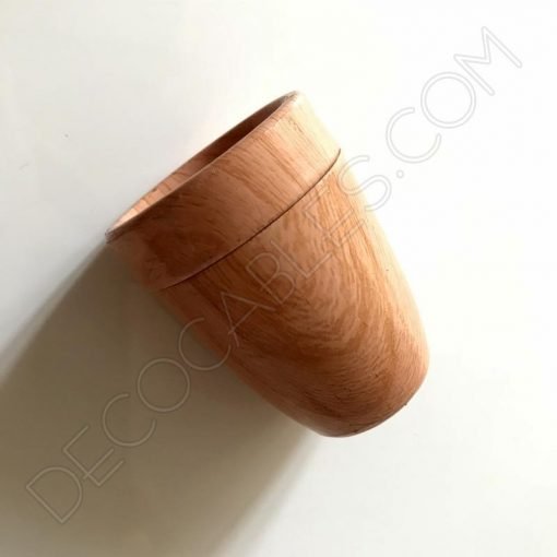 Portalámparas de porcelana imitación madera 2 Portalámparas cerámica imitación madera