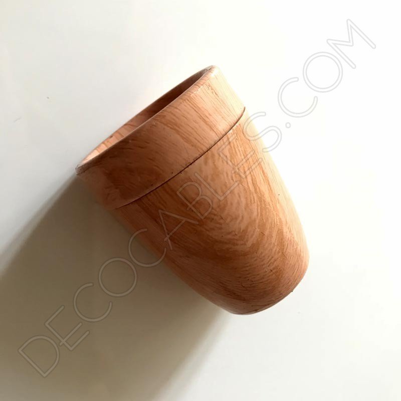 Portalámparas cerámica imitación madera Portalámparas cerámica imitación madera