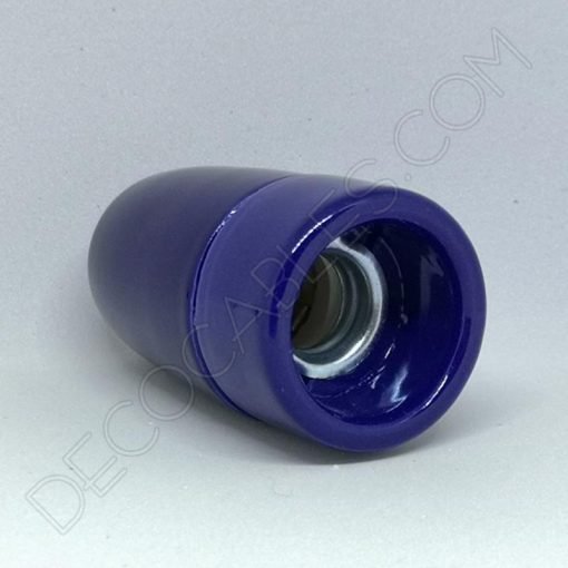 Portalámparas cerámico E14 (Varios colores) 16 Portalámparas cerámico azul casquillo E14