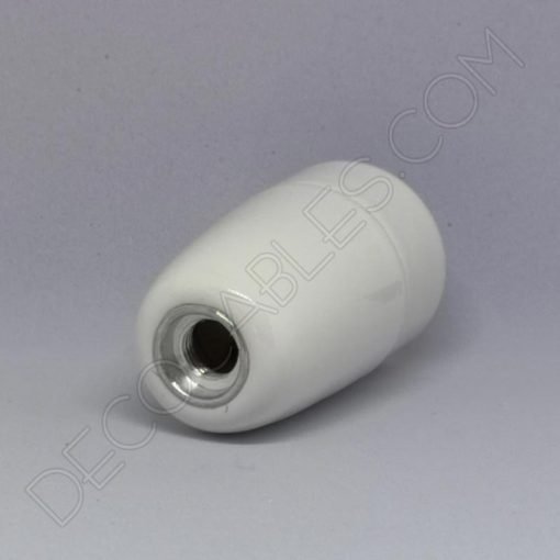 Portalámparas cerámico E14 (Varios colores) 29 Portalámparas cerámico blanco casquillo E14