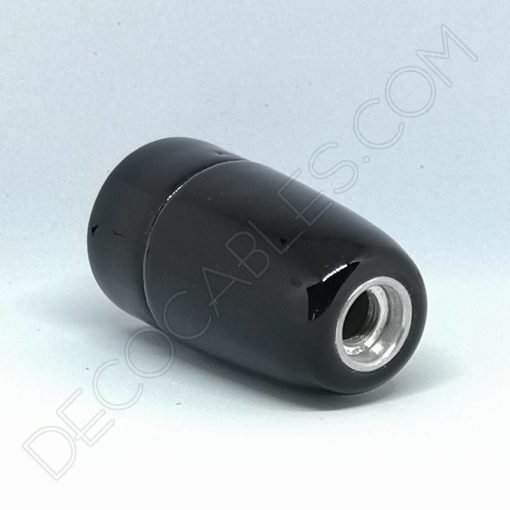 Portalámparas cerámico E14 (Varios colores) 25 Portalámparas cerámico negro casquillo E14