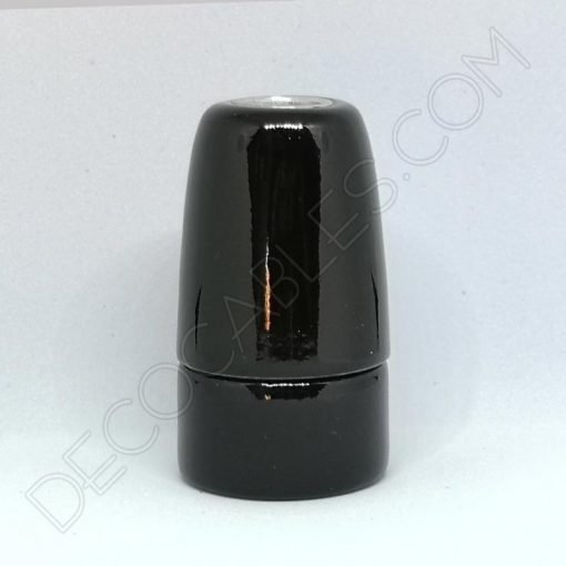 Portalámparas cerámico E14 (Varios colores) 23 Portalámparas cerámico negro casquillo E14