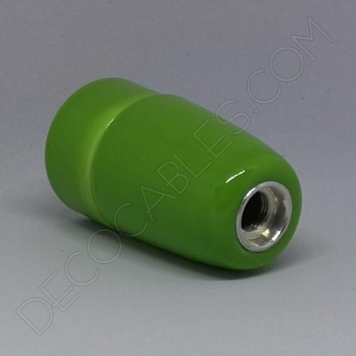 Portalámparas cerámico E14 (Varios colores) 9 Portalámparas cerámico verde claro casquillo E14