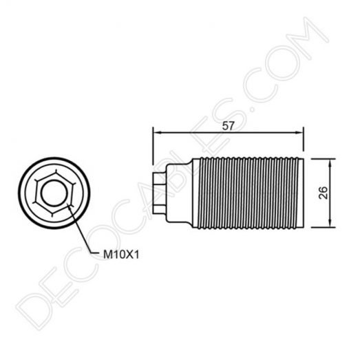Portalámparas metálico Vintage con arandela E14 dorado 7 Portalámparas metálico vintage E14