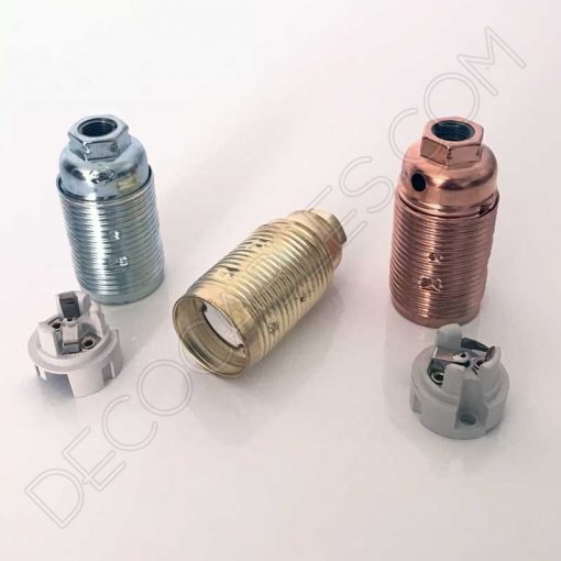 Portalámparas metálico vintage E14