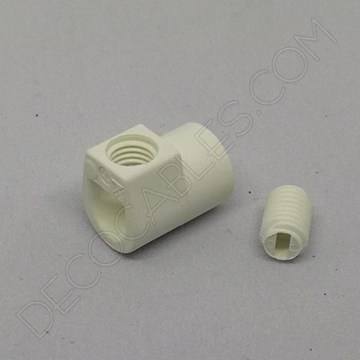 Presa cables plástico para tubo roscado 8 Presa cables plástico para tubo roscado color blanco