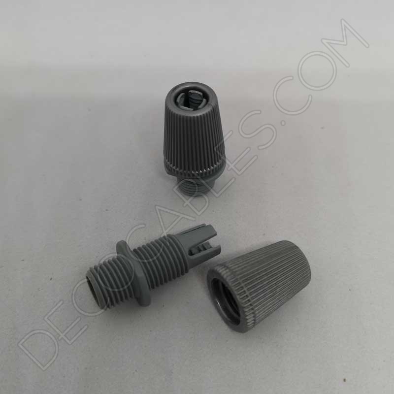 Presa cables plástico gris Presa cables plástico gris